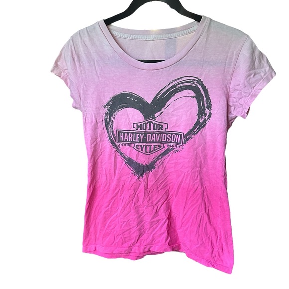 Harley Davidson Pink Graphic Tee - Picture 1 of 7